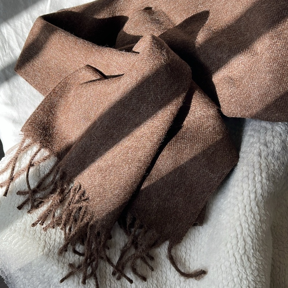 Brown 100% Alpaca Scarf